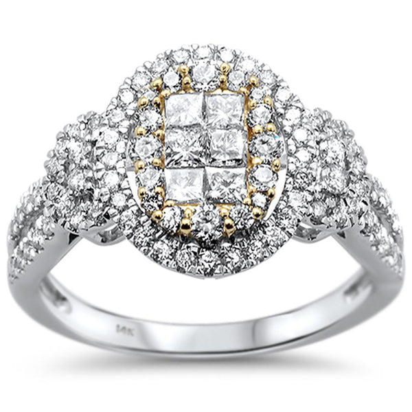 1.06ct 14k Two Tone Gold Diamond Ring - 02SN17